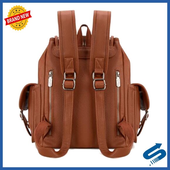 Genuine Hair-on Cowhide Backpack Purse, 30L Capacity, Adjustable Straps